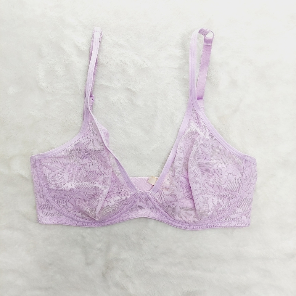 Old Navy Love Purple Lace Casual Summer Light Sexy Bra P3813